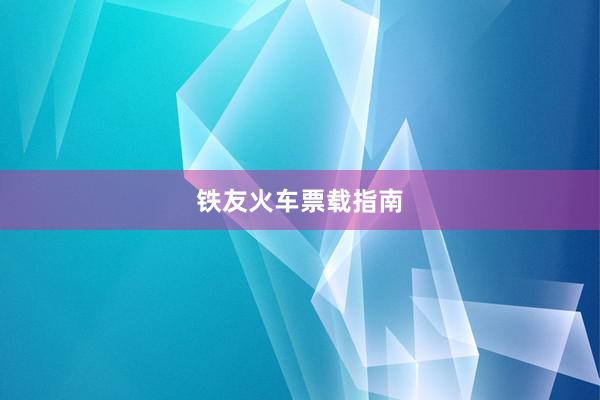 铁友火车票载指南